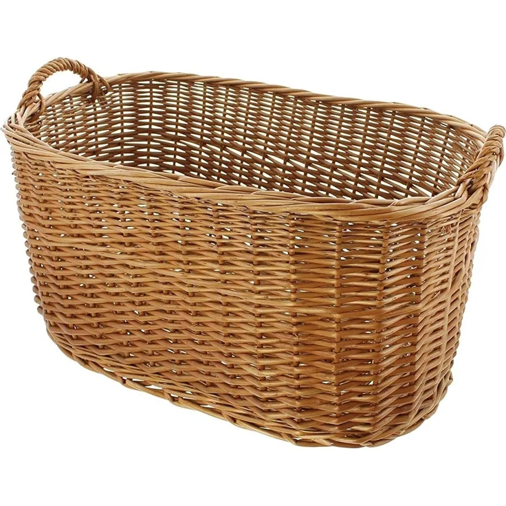 großer Wäschekorb aus Weide, 62x40 cm, Transportkorb, Spielzeugkorb – Bild 3