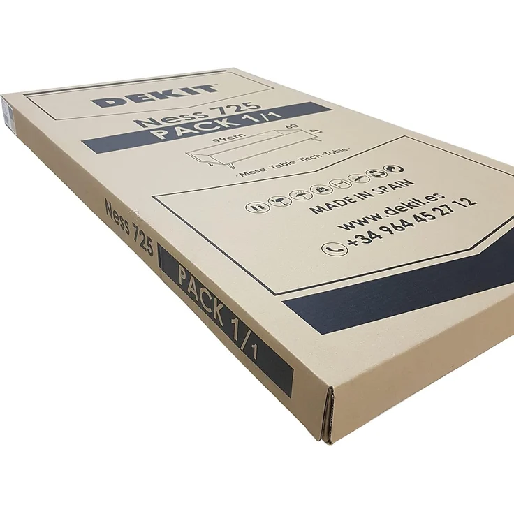 Vente-unique - SONIA Nachttisch Holz, Platte BeigeWeiß - B 33 cm x H 40 cm x L 42 cm – Bild 6