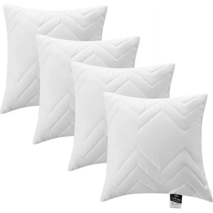 SEI Design Kopfkissen Kopfkissen Kissen Zierkissen Dekokissen Sofakissen, Füllung: 100% Mikrofaser, Bezug: Mikrofaser, Seitenschläfer, Rückenschläfer, Bauchschläfer, SPAR-SET, Schlafkissen gesteppt mit Reißverschluss Kochfest 95°
