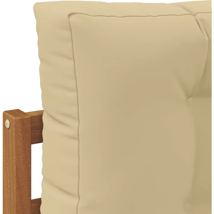 vidaXL Outdoor Endsofa mit Kissen Natur 115 x 83 x 73 cm 900555 – Bild 7