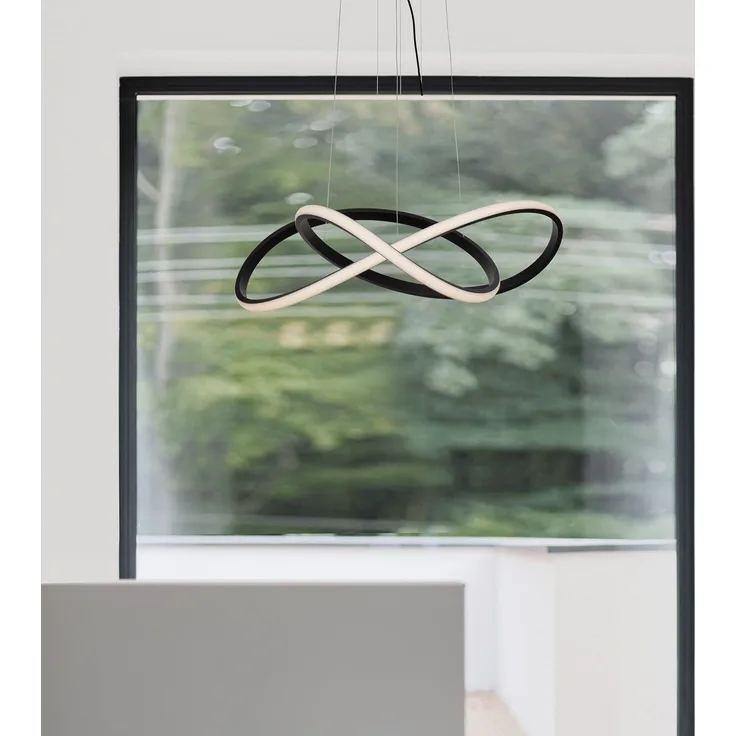Nova Luce 9248107 AMARA LED Pendelleuchte 56cm 3000K Schwarz