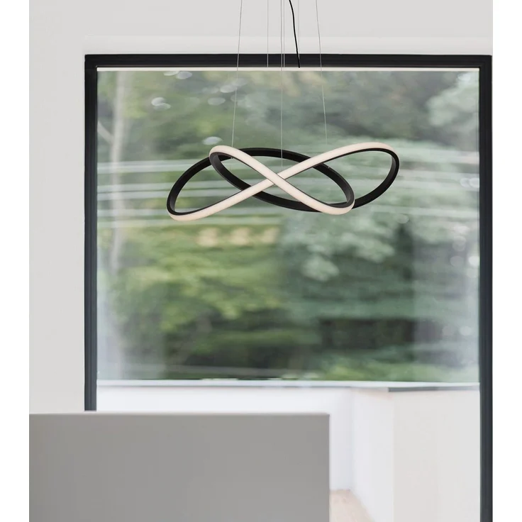 Nova Luce 9248107 AMARA LED Pendelleuchte 56cm 3000K Schwarz – Bild 1