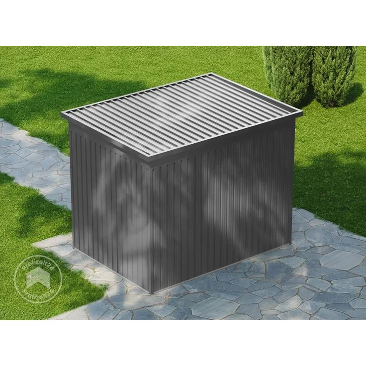 GFP Primeyard Gerätehaus Metall Gartenhaus 220x160x200 cm Geräteschuppen Schiebetür grau – Bild 4