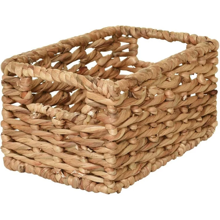 VIVANNO Regalkorb Wasserhyazinthe CESTERO Kasten - Natur Geflochten (1 St), 29 x 19 x 15 cm – Bild 5