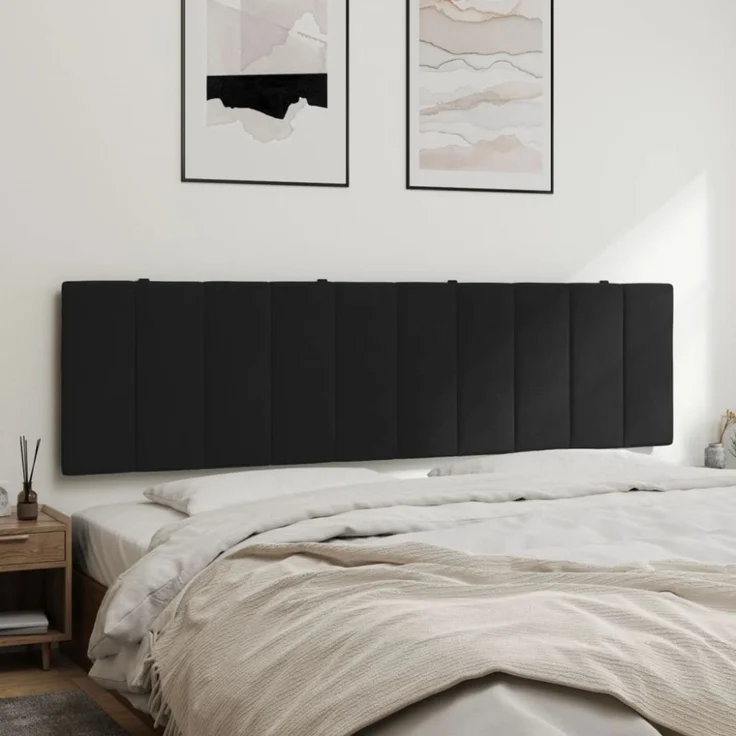 vidaXL Kopfteil-Kissen Schwarz 180 cm Samt – Bild 4