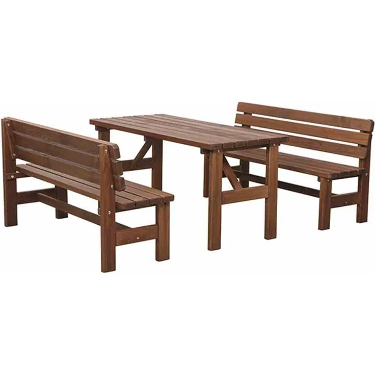 Fun Star Tessin Set braun 2 x Bank, 1 x Tisch