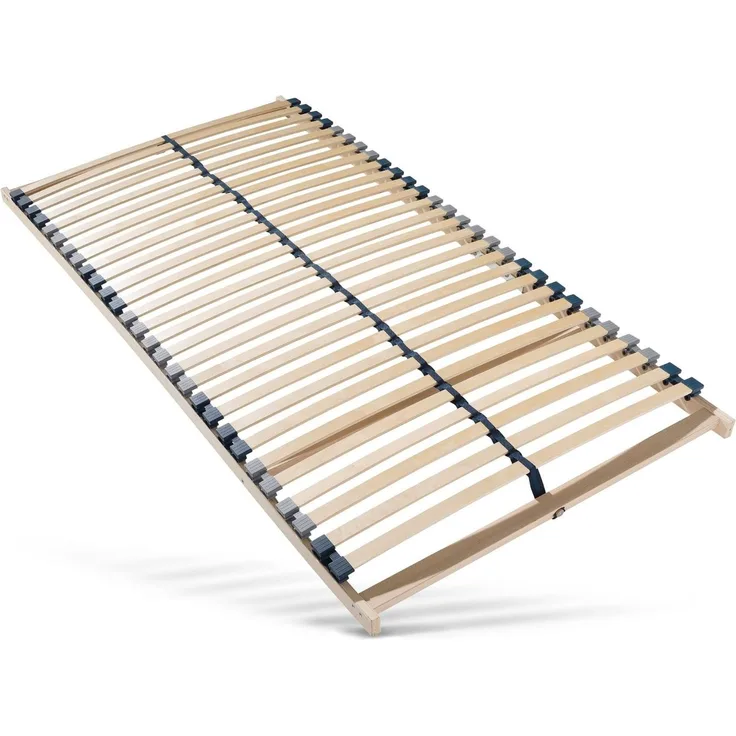 Lattenrost 70x200, hergestellt in Deutschland, 7 Zonen Lattenrost mit Massivholzrahmen, 28 Latten, Selbstmontage, Traglast ca. 150Kg