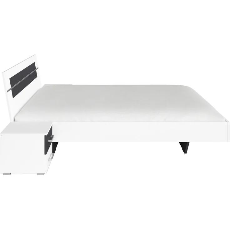 rauch Bettanlage Doppelbett Futonbett BURANO in schwebender Optik, (Set, 3-tlg), und abgesetztem Kopfteil mit 2 Nachttischen MADE IN GERMANY – Bild 3