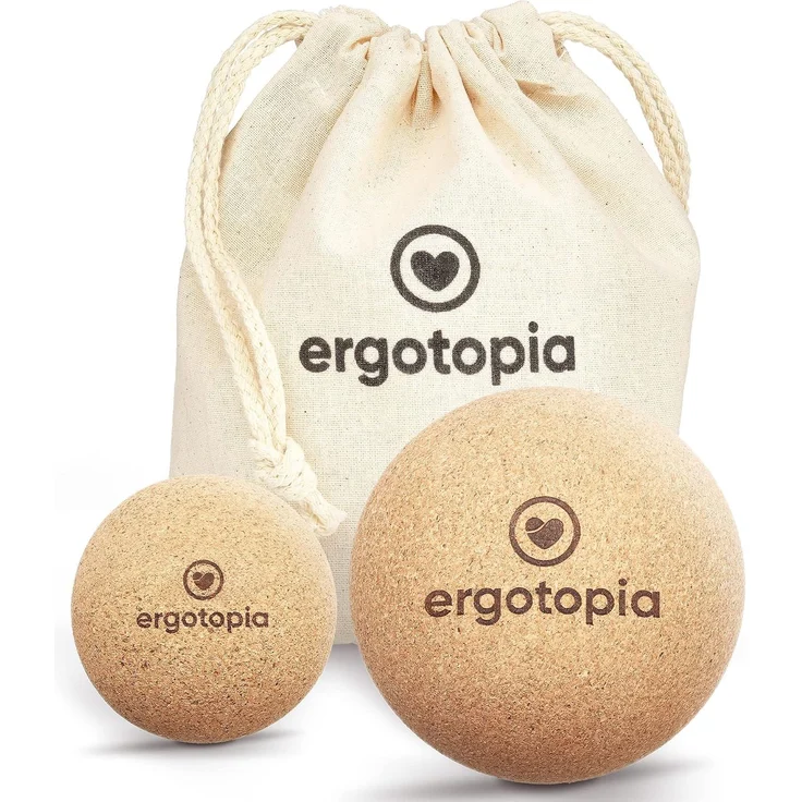 Ergotopia Faszienball-Set I Aus Naturkork I ökologischem und nachhaltig I Inkl. Tragetasche I – Bild 1