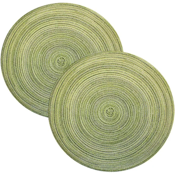 Haus und Deko Platzset 2er Set Platzset abwischbar rund ca. 40 cm Tischset Untersetzer melier, (2-St)