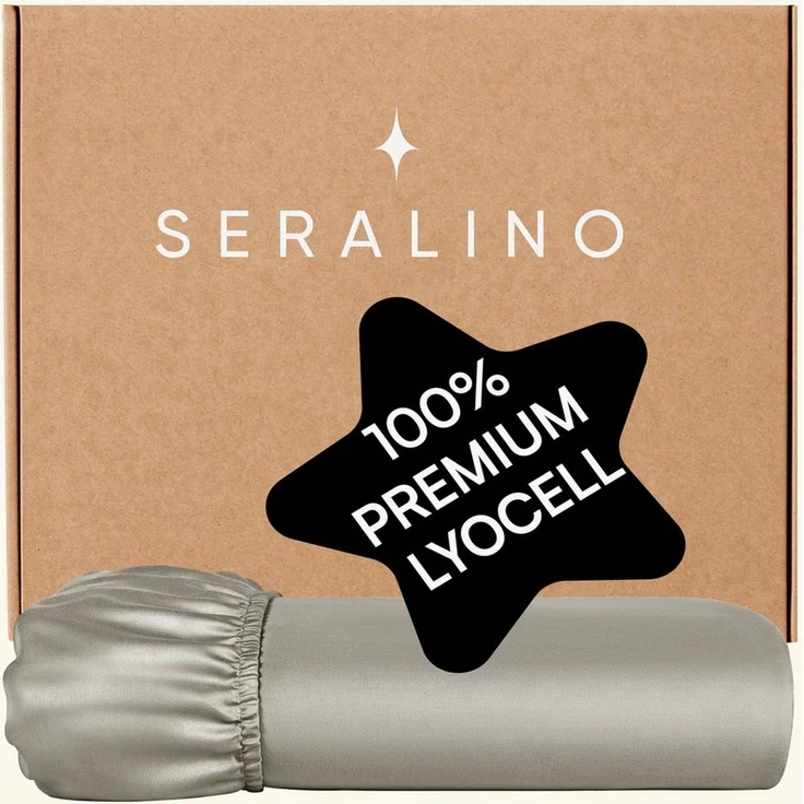 Seralino Spannbettlaken 100% Lyocell (Tencel), weiches, atmungsaktives Spannbetttuch, Gummizug: rundum, Geeignet für Matratzenhöhe bis 30 cm, besonders weich & atmungsaktiv.