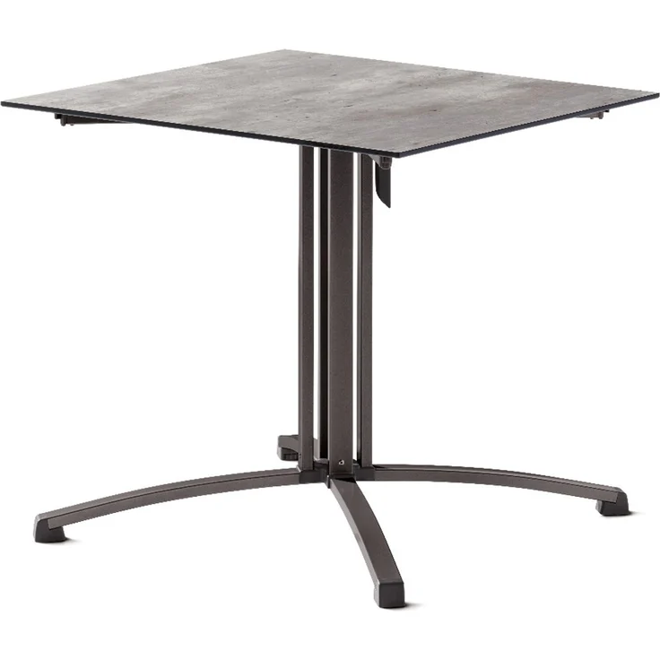 Sieger 5330-31 Party-Klapptisch mit Polytec Tischplatte, Stahlrohr Schiefer / Anthrazit 80 x 73 x 80 cm – Bild 1