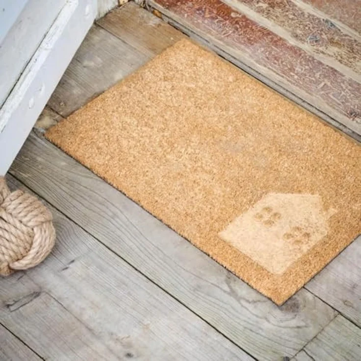 Ib Laursen - Fußmatte Türmatte Fußabtreter Haus Natur Kokos PVC 2807-00 – Bild 2