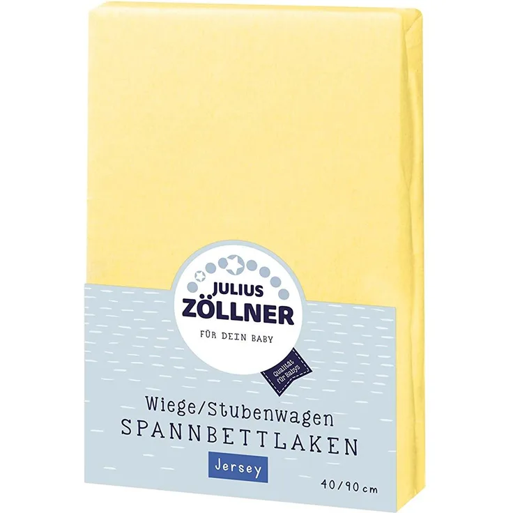Julius Zöllner Spannbettlaken Jersey gelb,40x90 cm