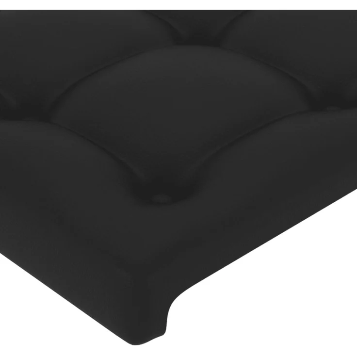 vidaXL LED Kopfteil Schwarz 100x5x78/88 cm Kunstleder 3121696 – Bild 6