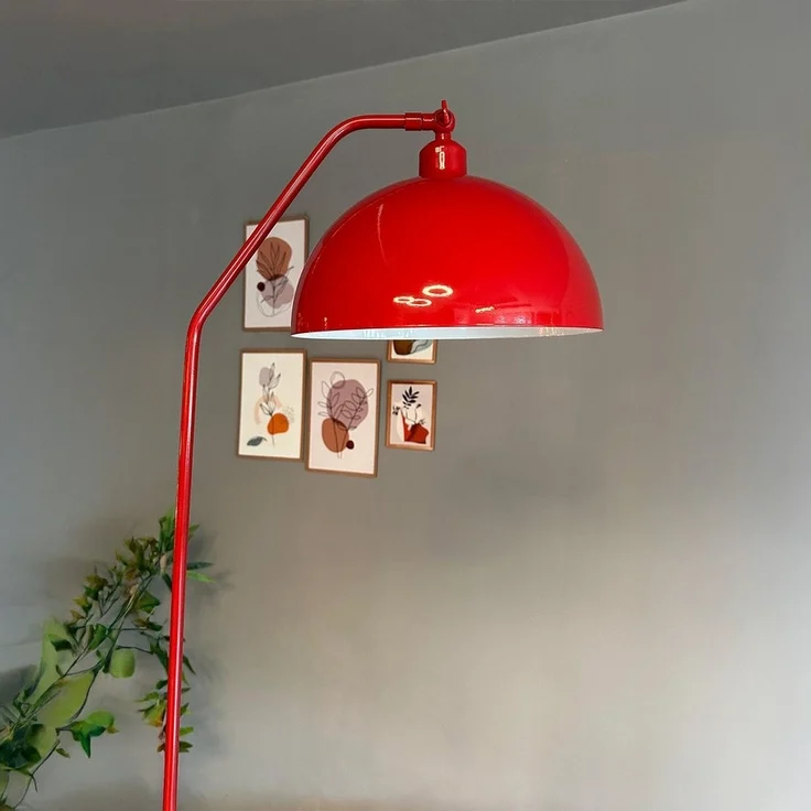 Bamyum Stehlampe Stehlampe mit beweglichem Kopf Moderne dekorative Stehlampe aus Metall, ohne Leuchtmittel, E27, verstellbarer Lampenschirm, Stehluchte mit Ablage – Bild 2