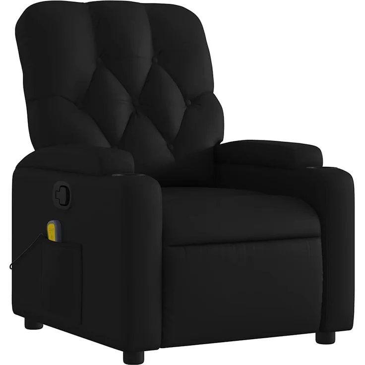 vidaXL Massage-Relaxsessel, Kunstleder, Schwarz 3205676 – Bild 2