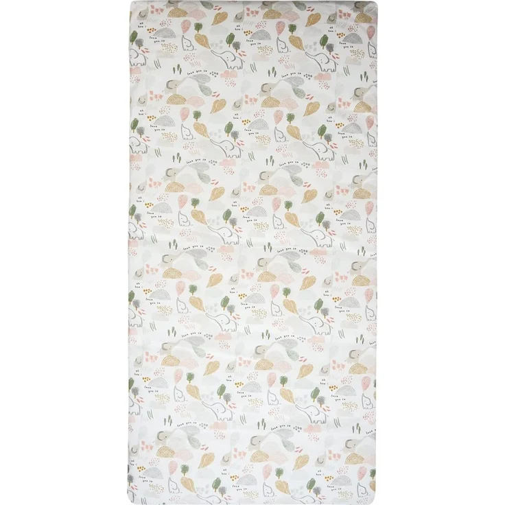 Tinéo - Reisematratze Babymatratze, inklusive Tragetasche - Abnehmbarer Bezug 60 cm x 120 cm x 4 cm, Savanna – Bild 1