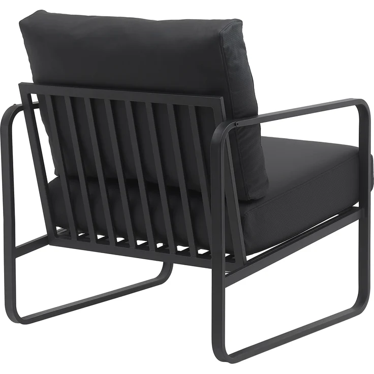 CLP Lounger Manea mit Metallgestell,schwarz Kunstleder – Bild 5