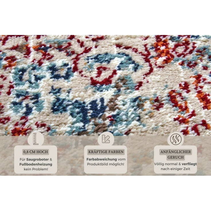 HANSE Home Teppich Maderno, rechteckig, Höhe: 8 mm, Läufer, Orientalisch, Kurzflor, Wohnzimmer, Schlafzimmer, Esszimmer – Bild 2