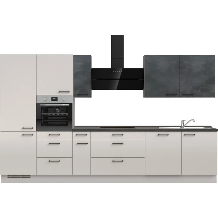nobilia® Küchenzeile "MIAMI", NEU: individuell anpassbar mit gratis Profi-Beratung, vormontiert, Breite 360 cm, Ausrichtung wählbar, wahlw. mit E-Geräten – Bild 1