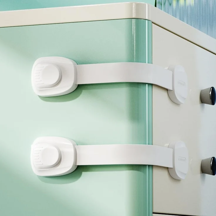Twistshake Mehrzweck-Klebeschloss - 2er-Pack | Babysichere Schrankverschlüsse für Schubladen, Schränke | Kindersicherung für Schränke | Einfache Installation – Bild 4