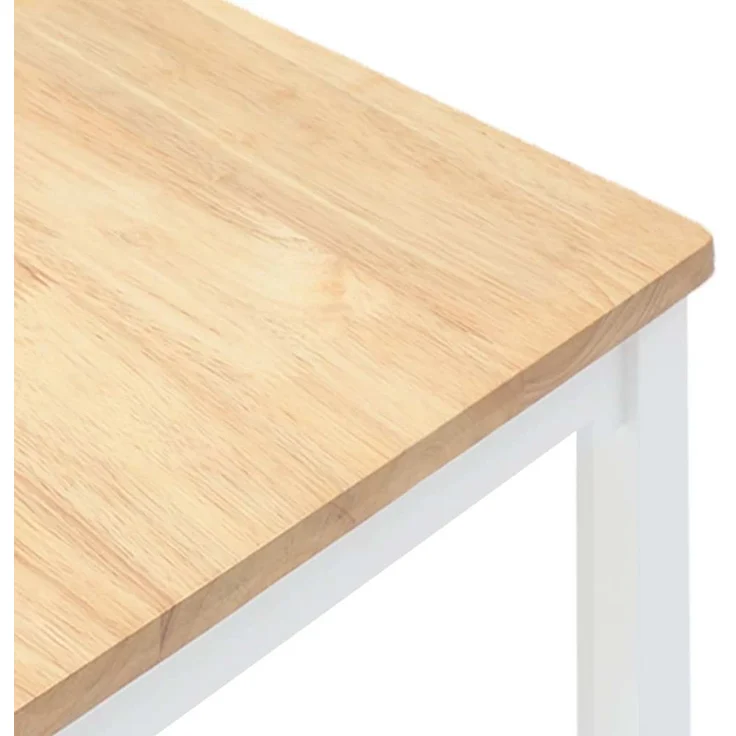 vidaXL Esszimmerstühle 2 Stk. Weiß Massivholz Gummibaum 4102458 – Bild 7