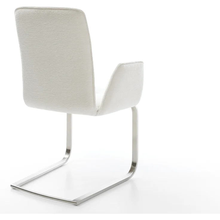 Freischwinger Vinja-Flex Bouclé Soft Beige Freischwinger flach Edelstahl – Bild 5