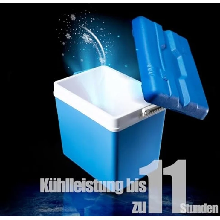 BigDean Thermobehälter Kühlbox 24 Liter blau/weiß - Isolierbox mit bis zu 11 Std. Kühlung, Kunststoff, (Packung, 1-tlg, Kühlbox), bis zu 14h kalt – Bild 6