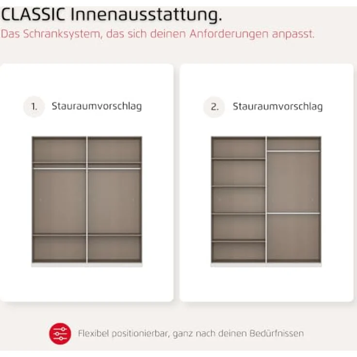 Rauch Möbel LUNIK, Kleiderschrank, Farbe Fango, Breite 181 cm – Bild 7