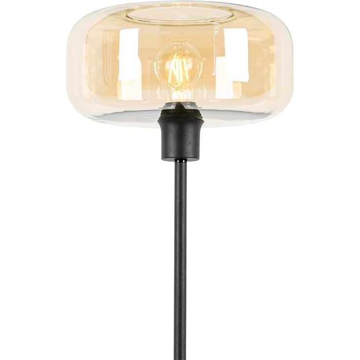 Qazqa Stehlampe Bizle, ohne Leuchtmittel, E27, Beige, Art Deco, Glas, 1-flammig – Bild 5