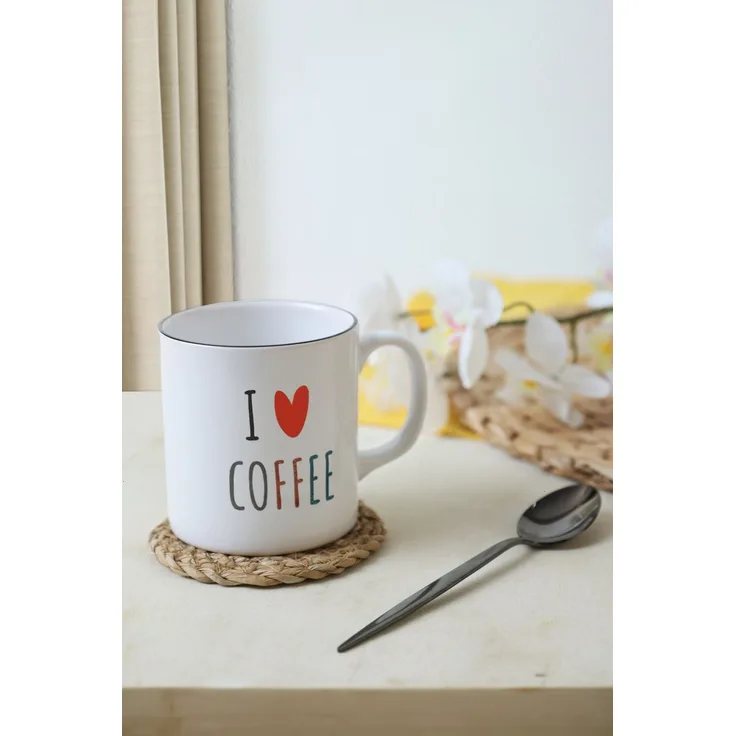 Hermia Concept 'X00019153' Becher, Weiß / Rot, 10 cm, 345 ml