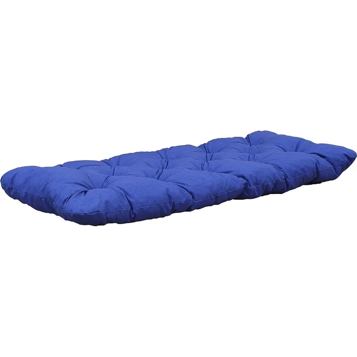 Ambientehome 2-Sitzer-Sitzkissen ca 120 x 50 x 8 cm, Blau