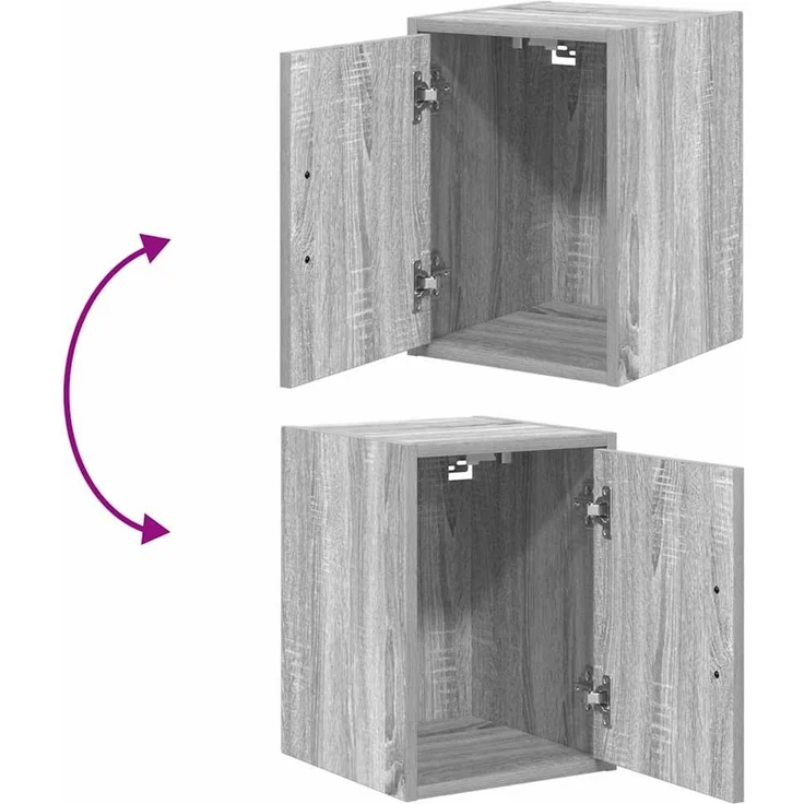 vidaXL Garagen-Wandschrank Grau Sonoma Holzwerkstoff 860617 – Bild 8