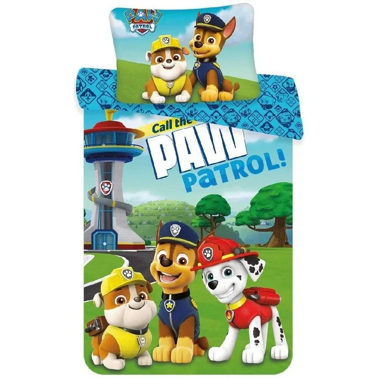 PAW PATROL Kinderbettwäsche Kinderbettwäsche Paw Patrol 100 x 135 cm 100% Baumwolle, Renforcé, 2 teilig, mit Reißverschluss