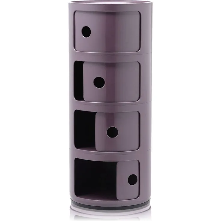 Kartell Componibili, 4 Elements, Violet, Runde Basis