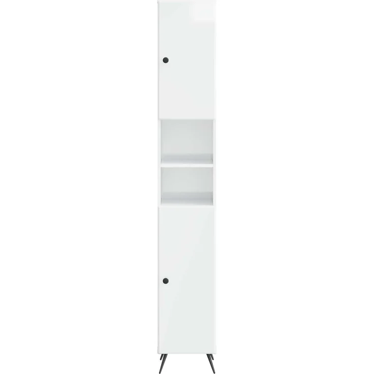 vidaXL Badezimmerschrank mit offenem Regal BREDA Hochglanz Weiß 897479 – Bild 3