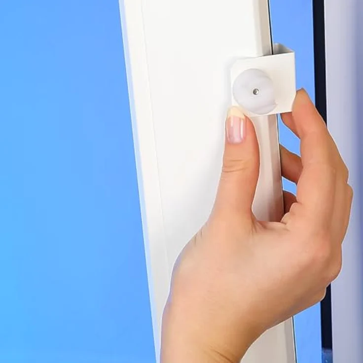 dekondo Klemmstange Gardinenstange "Basic" Klick-fix, weiß, ausziehbar, Fensterhaken klemmbar. Einklicken der Gardinenstange, inkl. Fensterhaken für einen Klemmbereich von 15-20 mm – Bild 7