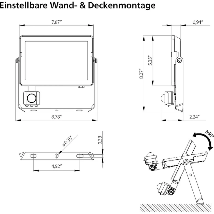Philips Scheinwerfer 50 W LED Schwarz 4000 K 4750 lm 35000 h – Bild 3
