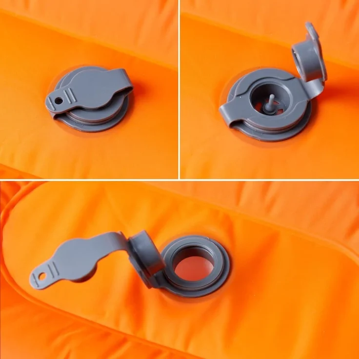 vidaXL Selbstaufblasende Isomatte mit Kissen Orange 4007119 – Bild 3