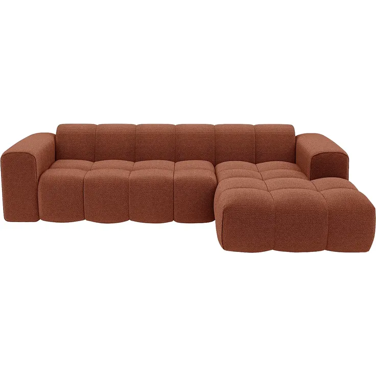 Vente-unique - CALESO Sofa Stoff Rot - B 163 cm x H 69,5 cm x L 284 cm