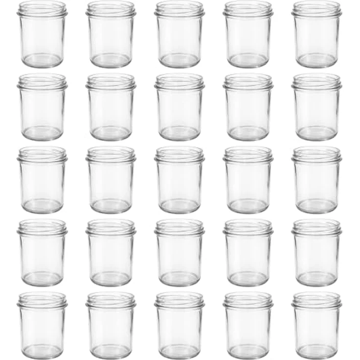 hocz 25x Marmeladengläser 350 ml | ohne Deckel TO 82 | Einmachgläser ohne Schraubdeckel zum befüllen | Sturzgläser für Marmelade Schraubgläser | leere Gläser Set | 25 Stück – Bild 1