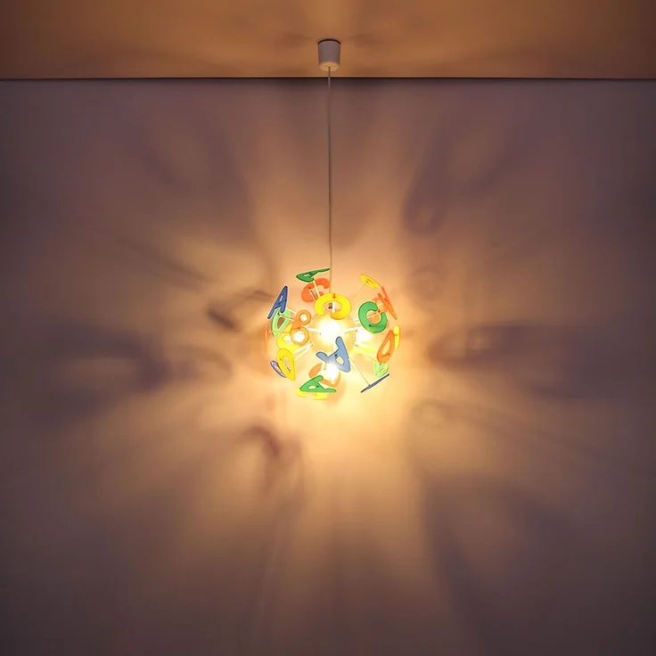 Hängeleuchte, Buchstaben, bunt, H 120 cm – Bild 10