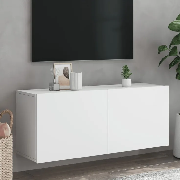 TV-Wandschrank, TV Hängeboard Hängeschrank Weiß 100x30x41 cm