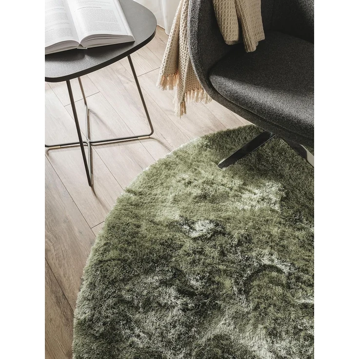 benuta Teppich Whisper, rund, Höhe: 31 mm, Hochflorteppich Wohnzimmer, Schlafzimmer, Esszimmer, Flur, Weich – Bild 3