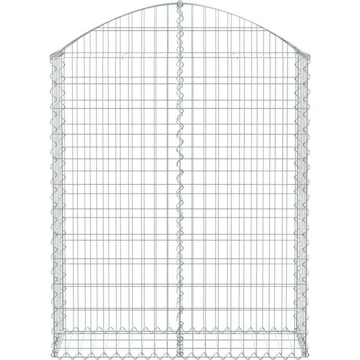 vidaXL Gabione mit Hochbogen 100x30x120/140 cm Verzinktes Eisen 153426 – Bild 3