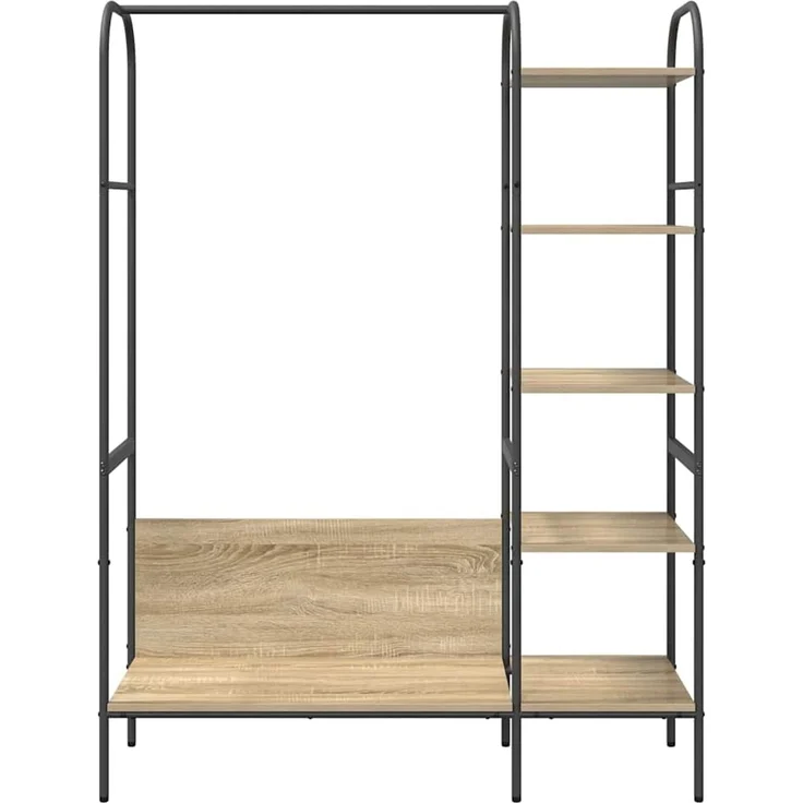 vidaXL Kleiderständer Braun Eichen-Optik 120 x 44 x 160 cm 868446 – Bild 5