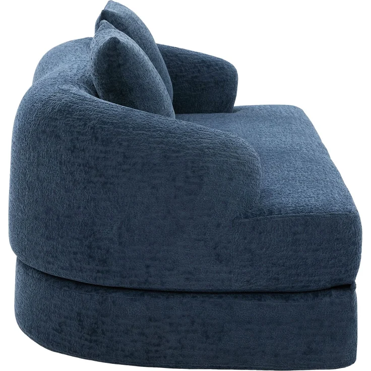 ZUBALIYA Schlafsofa 84x65 cm, mit LED - Beleuchtung, mit Chenille - Bezug, modular aufgebaut, mit Schaumstoffpolsterung, Blau – Bild 17