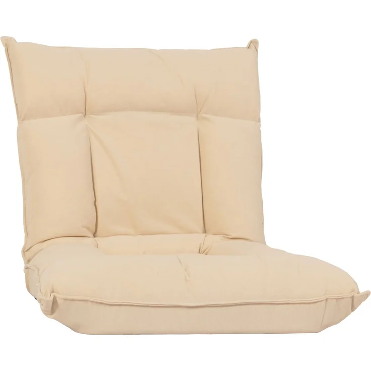 Bodensessel HWC-N44, Relaxsessel Bodenkissen Bodensofa Klappsessel 6 Relaxpositionen, stabiles Gestell Samt ~ beige – Bild 5