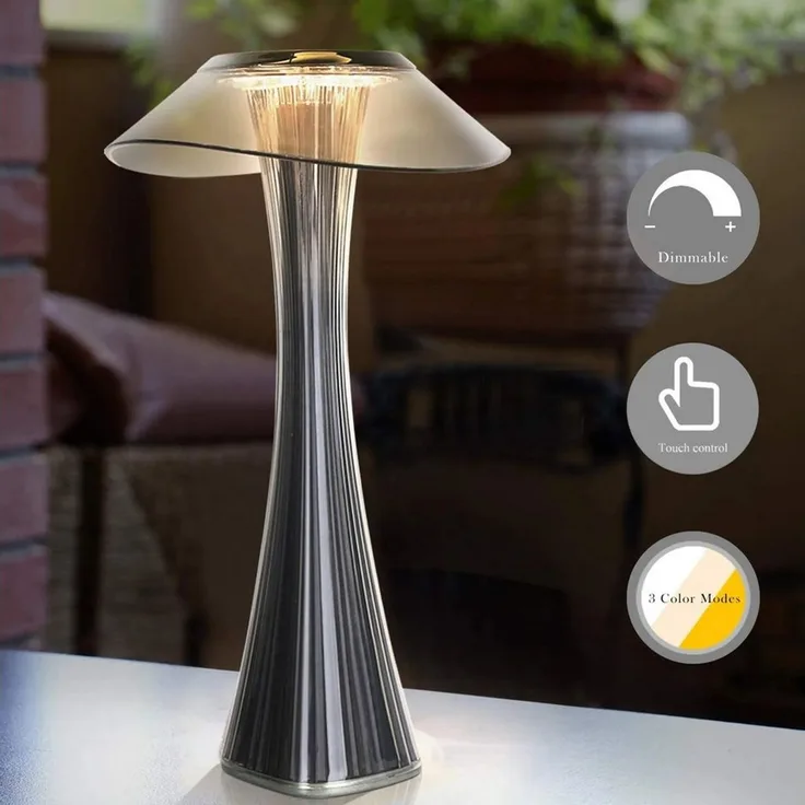 Nettlife LED Nachttischlampe Dimmbar Modern USB mit 3 Helligkeitsstufen Tischleuchte Tischlampe, Dimmbar, LED fest integriert, Kaltweiß, Naturweiß, Warmweiß, für Schlafzimmer, Büro, Wohnzimmer, Arbeitszimmer